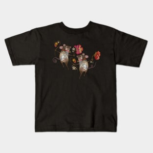 Two Mice Embroidery Kids T-Shirt